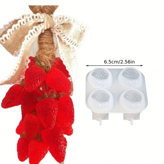 YY5967 Çilek Desenli 3D SABUN silikon Kalıp